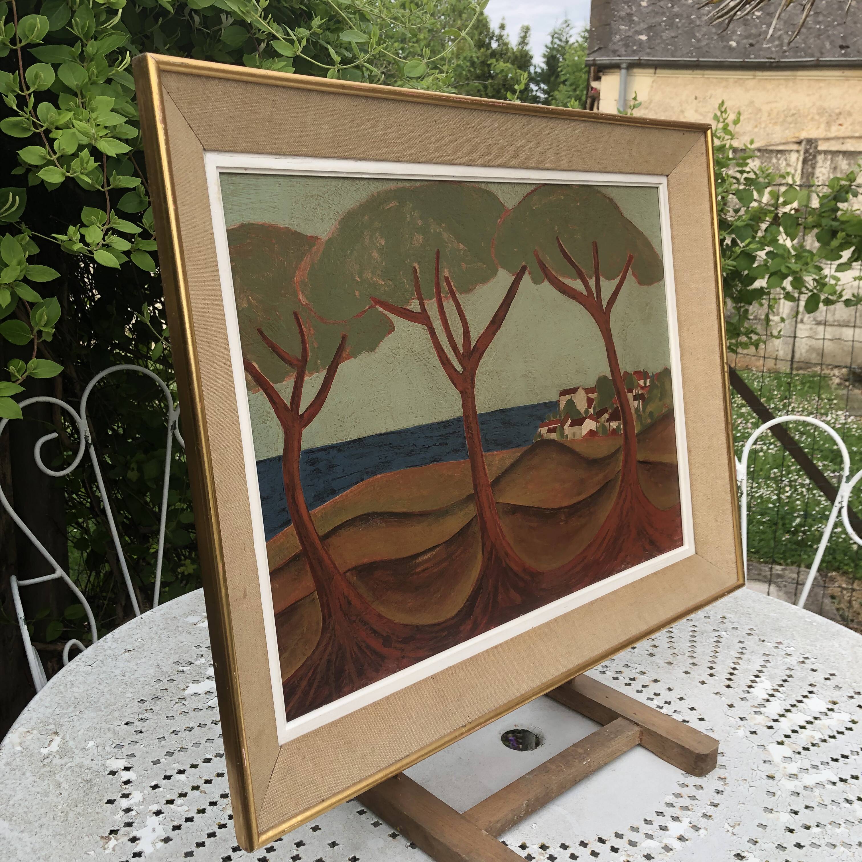 Pine tree painting