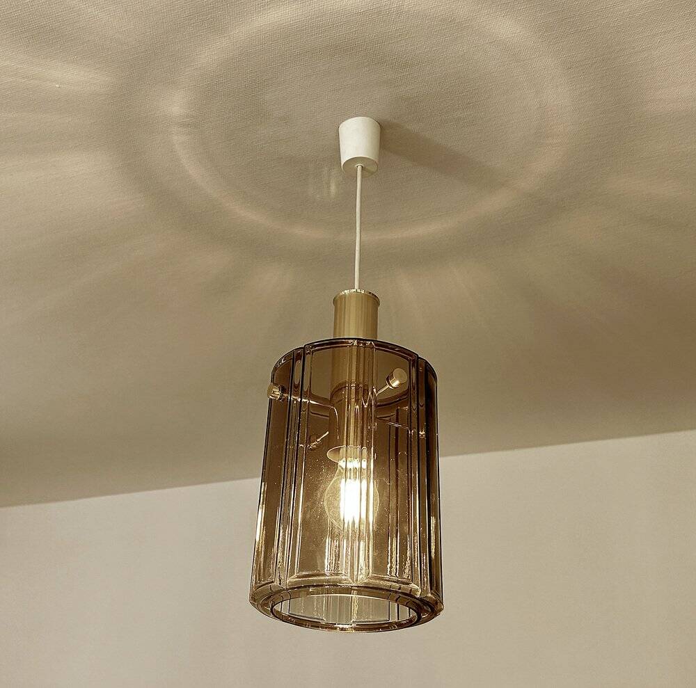 Vintage Glass Pendant Light Limburg, 1970s