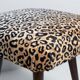 Vintage leopard velvet stool from the 20th century, Europe, 1960s
