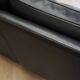 Black leather sofa, Danish design, 1970s, manufacture: Hurup Møbelfabrik