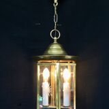 Lantern 2 lights in bronze and brass