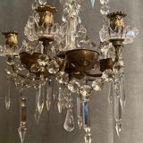 Crystal tassel chandelier signed Baccarat