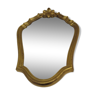 Miroir tour doré de style louis xv de taille moyenne