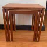 3 tables gigognes en teck massif design McIntosh, années 60