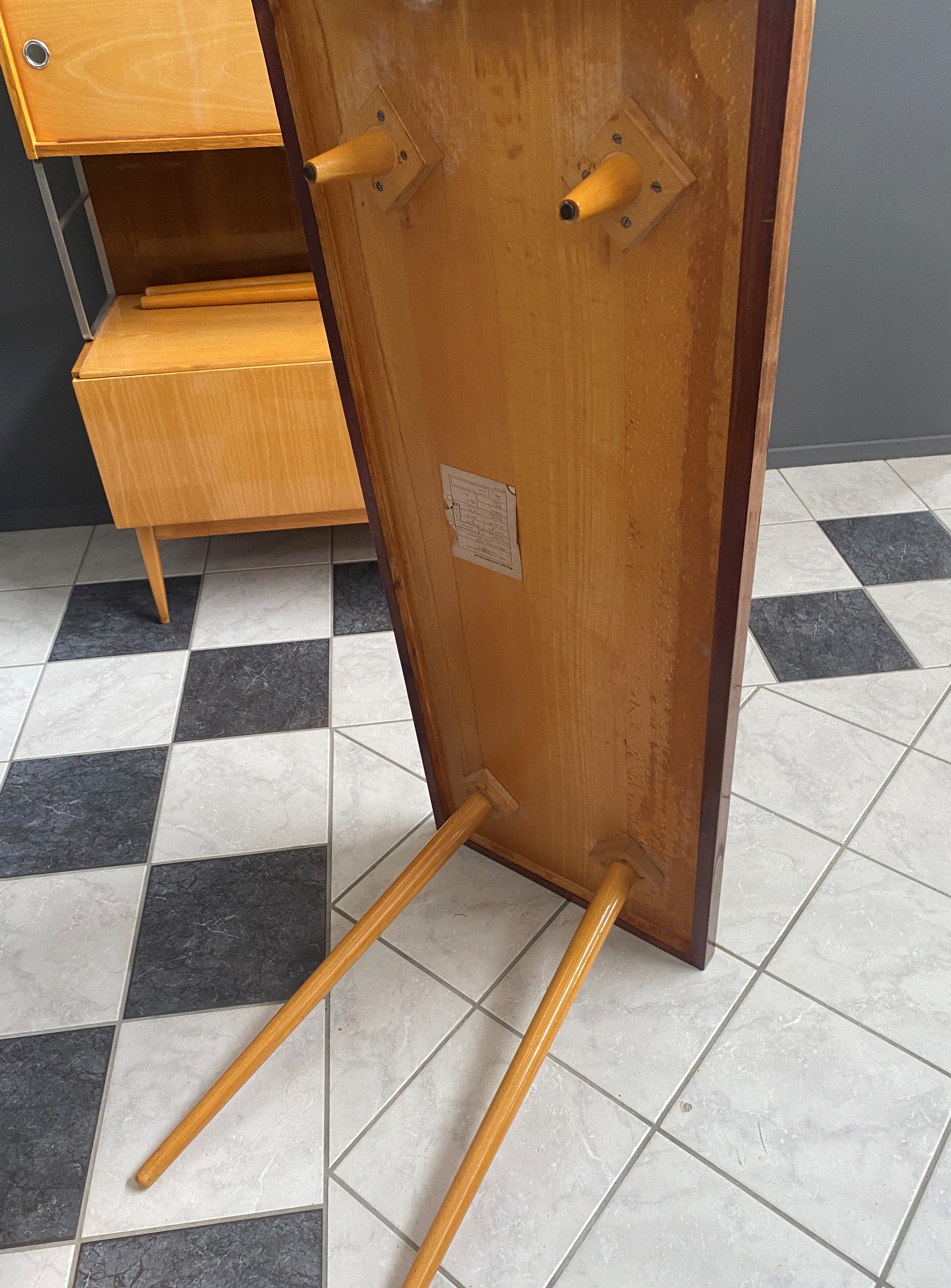 Jitona cabinet with desk two tone wood 1960s