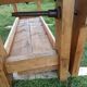Old solid wood carpenter's workbench