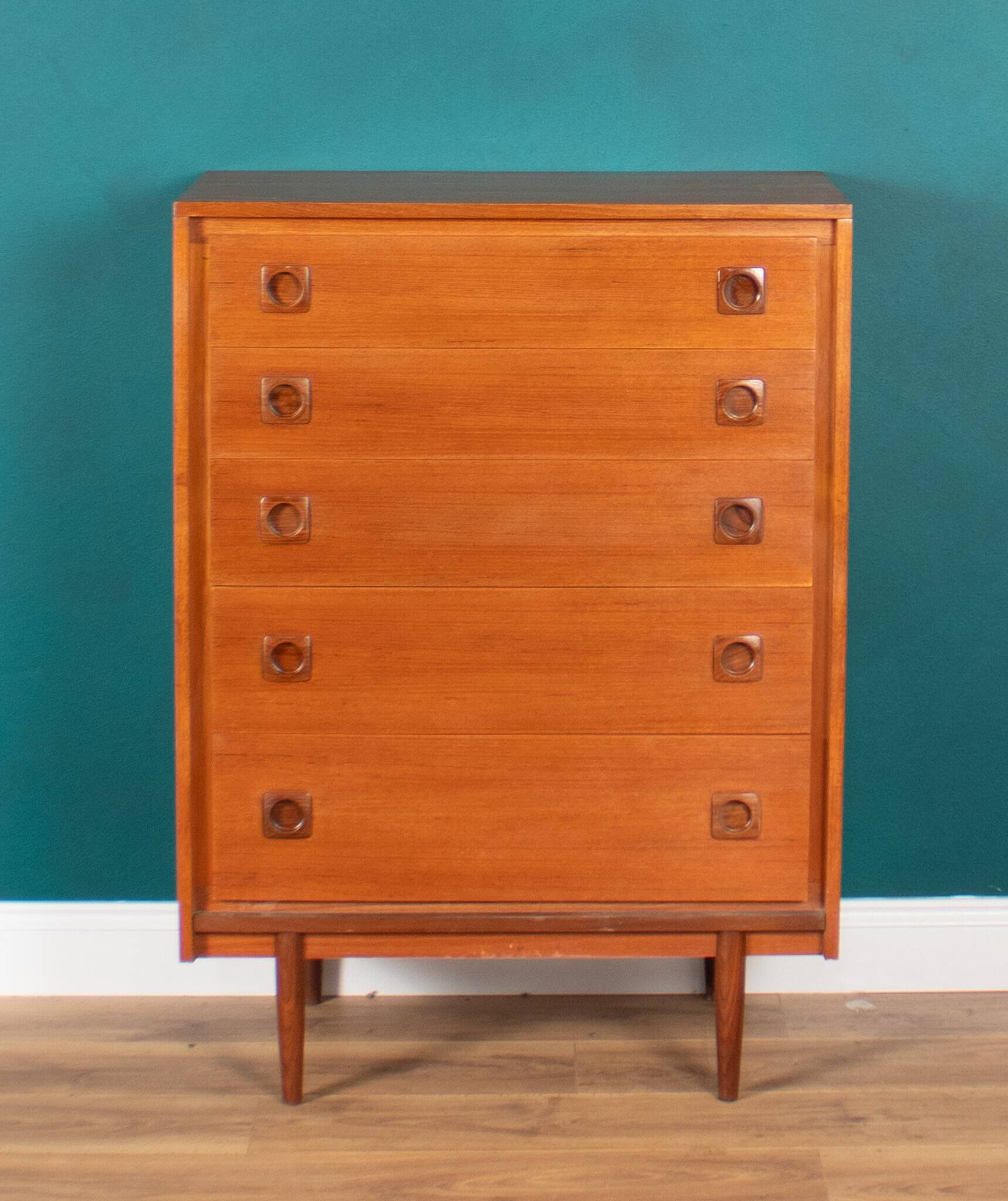 Commode rétro en teck des années 1960 BCM
