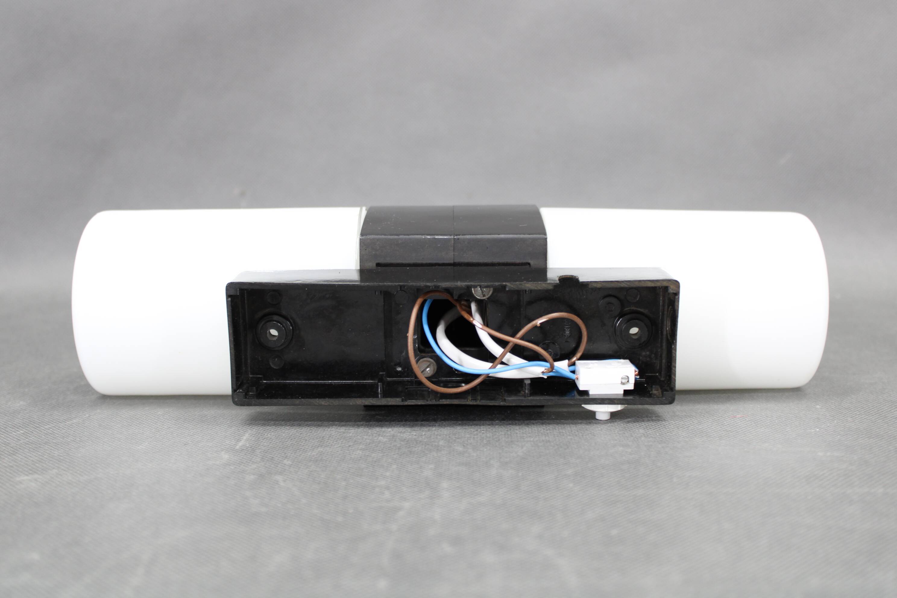 Mid-century Bakelite and opaline glass wall light, Czechoslovakia 1960s