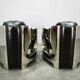 Pair of Timothy Oulton Aviator Leather and Steel Armchairs 1990s