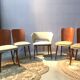 Set of 4 chairs and 1 armchair design 50s