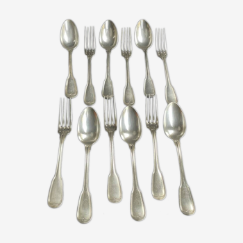 6 spoons and 6 table forks “filet” model – Argental