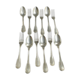 6 spoons and 6 table forks “filet” model – Argental