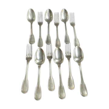 6 spoons and 6 table forks “filet” model – Argental