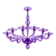 Italian Contemporary Violet Murano Style Glass Chandelier
