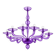 Italian Contemporary Violet Murano Style Glass Chandelier