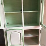 Cerusee showcase in solid oak.