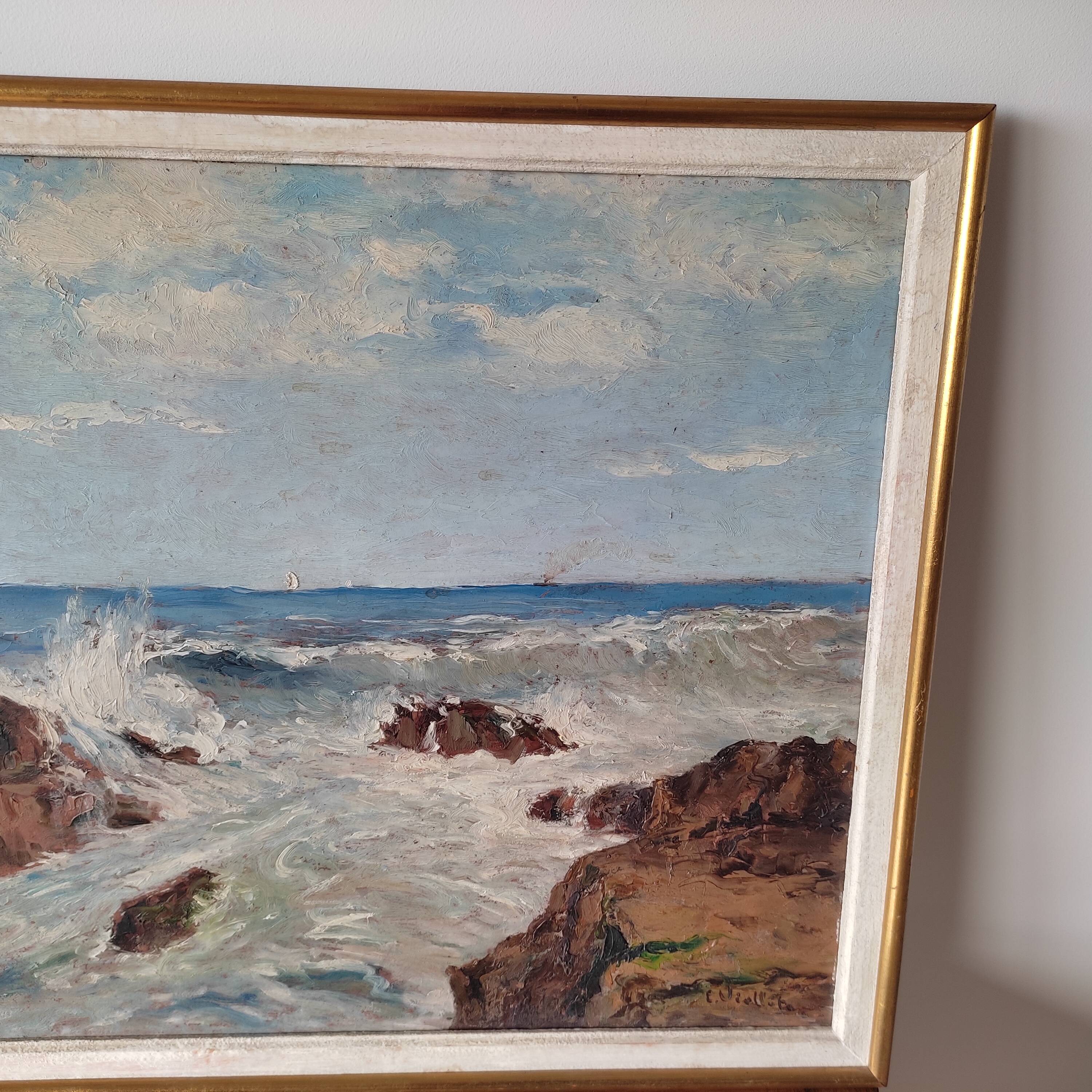Huile sur carton Emile Viallate