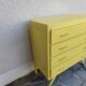 Vintage Scandinavian yellow chest of drawers
