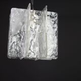 1 of 2 Murano glass chandeliers designed by Carlo Nason for Mazzega, 1970s.