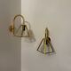 Vintage gold swan neck wall lights