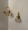Vintage gold swan neck wall lights