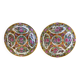 Asian Porcelain Plates Floral Decor