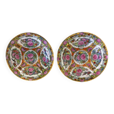 Asian Porcelain Plates Floral Decor