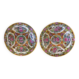 Asian Porcelain Plates Floral Decor