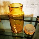Amber vintage jar