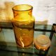 Amber vintage jar