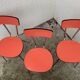 Red formica chairs 1950