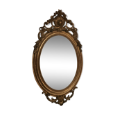 Mirror oval gold leaf Louis XVI 52x90cm