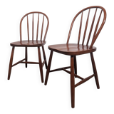 Pair of chairs with rounded backs, mid-20th century
