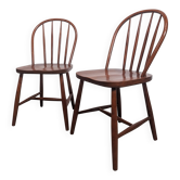 Pair of chairs with rounded backs, mid-20th century