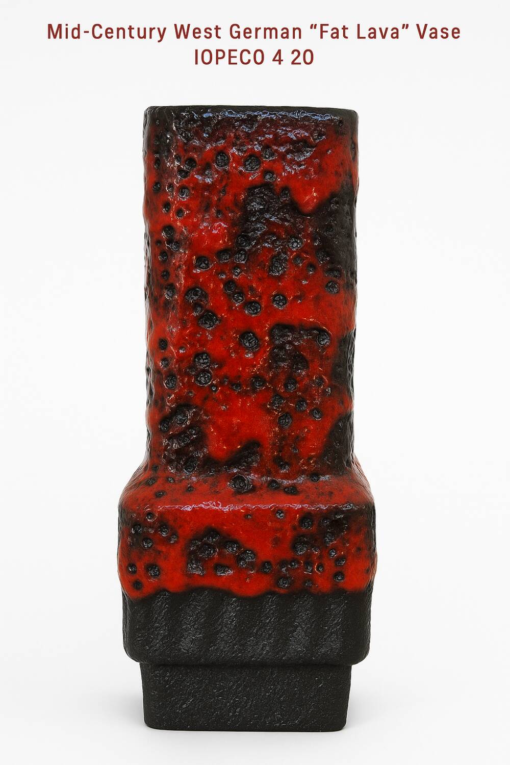 Vase Jopeko ouest-allemand du milieu du siècle, modèle 4-20