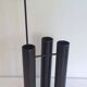 Designer umbrella stand in black lacquered metal