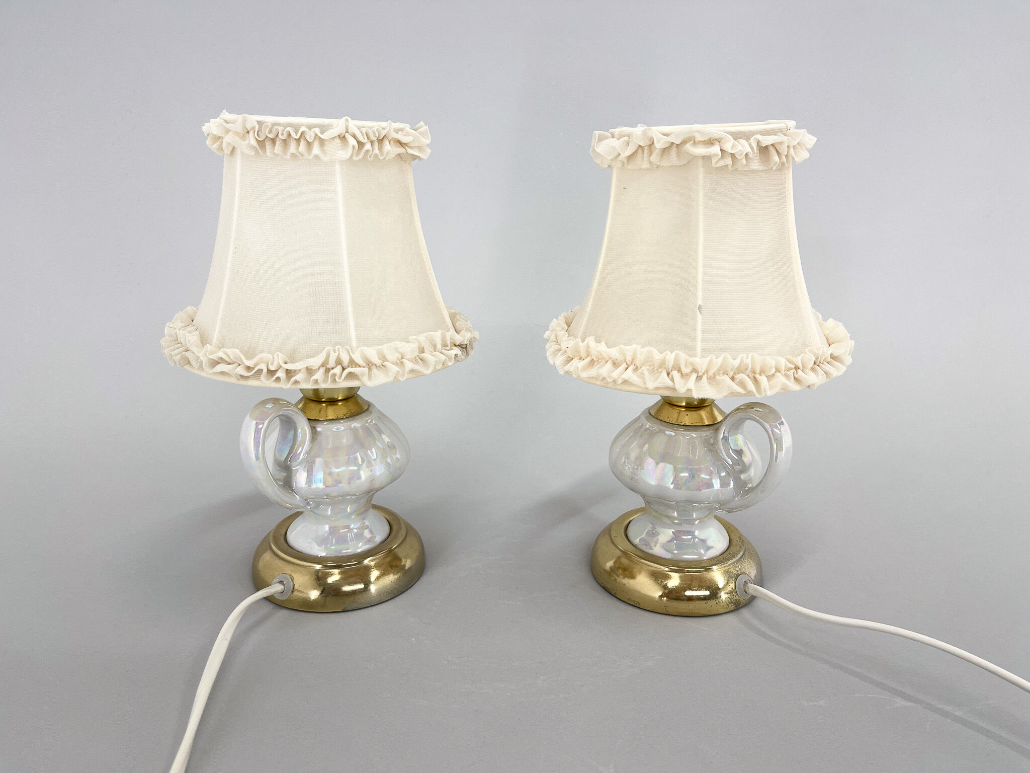 Pair of 1970s Ceramic Table or Bedside Lamps