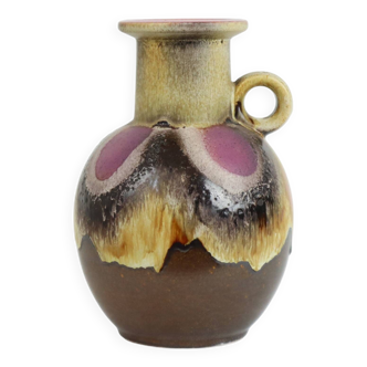 Fat Lava Vase Purple Brown West Germany Dumler Breiden 667-25