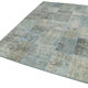 Tapis anatolien contemporain tissé à la main 173 cm x 245 cm tapis patchwork bleu