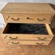 Aero-sandblasted oak chest of drawers