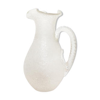 Frosted effect crystal pitcher from baccarat