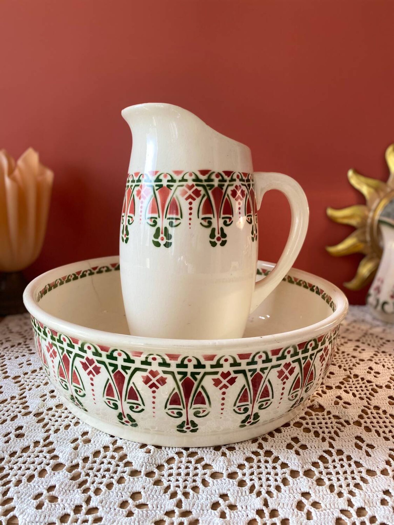 Art Deco toilet set
