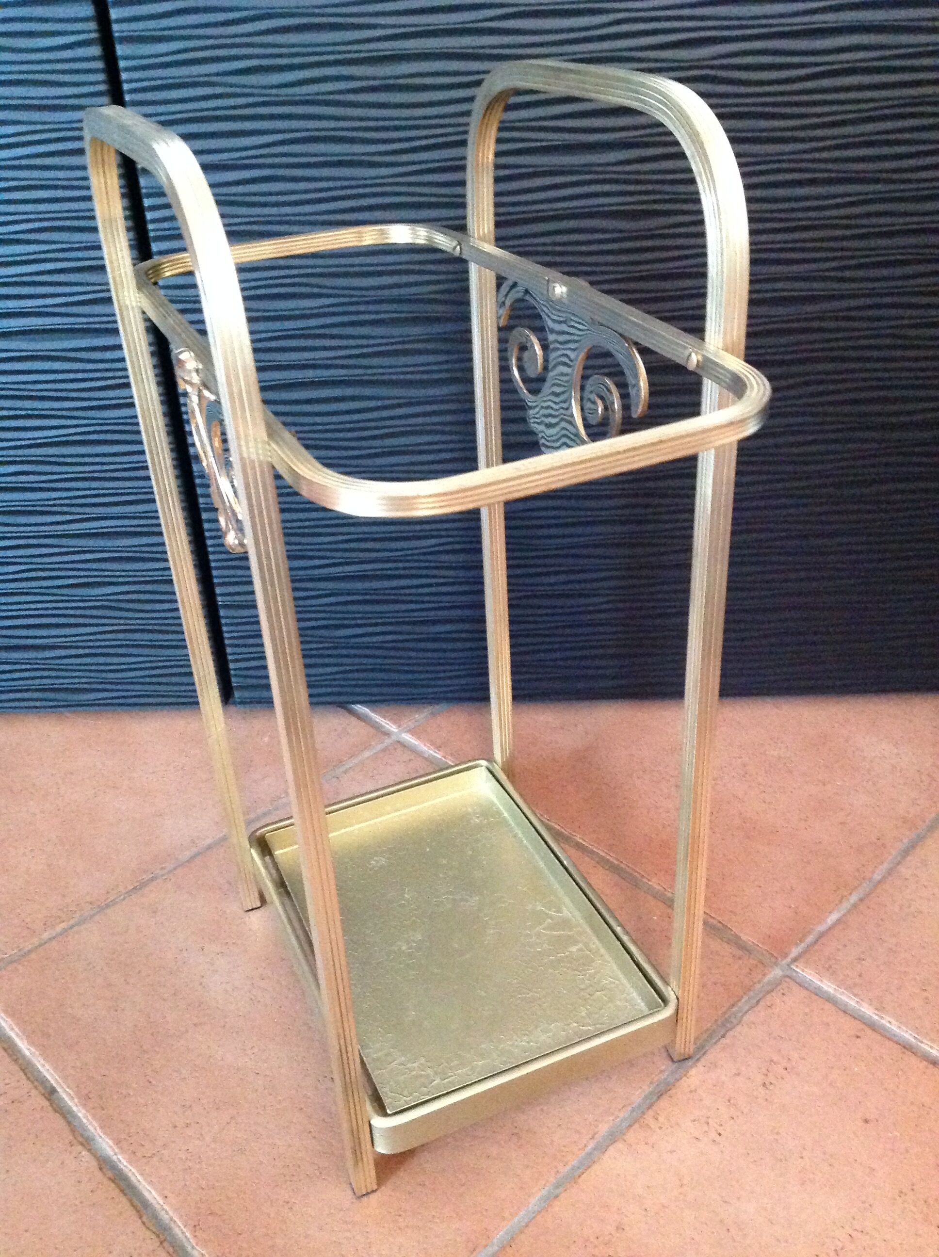 Brass umbrella holder art deco style