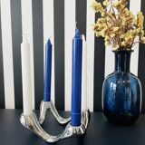 Quatra Chrome candlestick chandelier inspired by "Cobra"