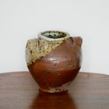 Pot en grès pyrité vernissé