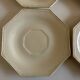 Set de 4 assiettes octogonales perles Creil & Montereau 19e
