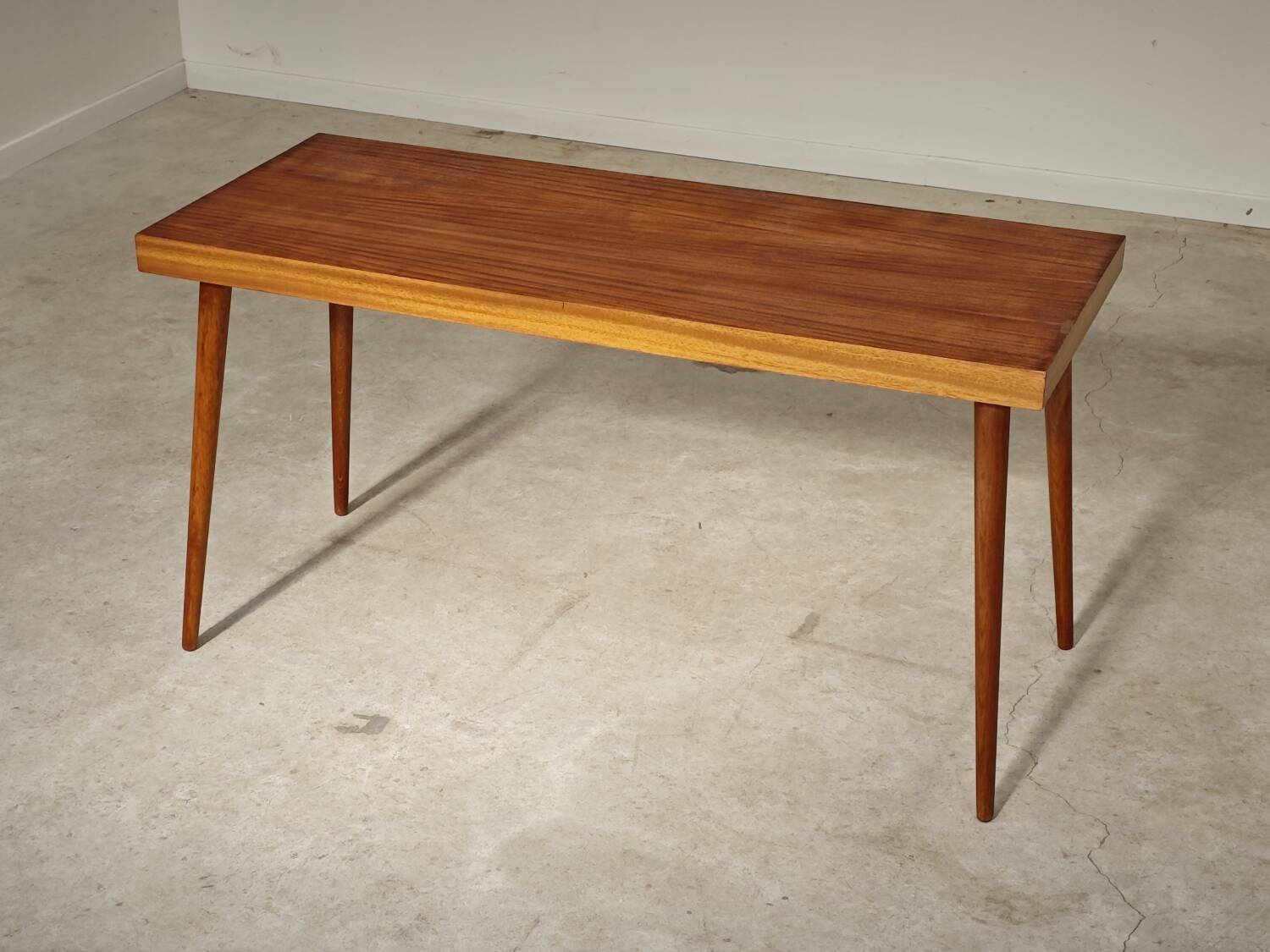 Side table compass legs Czechoslovakia Dievozpracujici mahogany