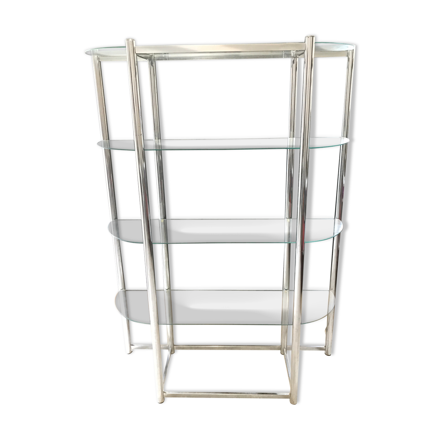 Chrome bookcase of the 70