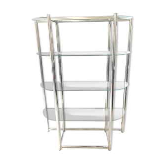 Chrome bookcase of the 70