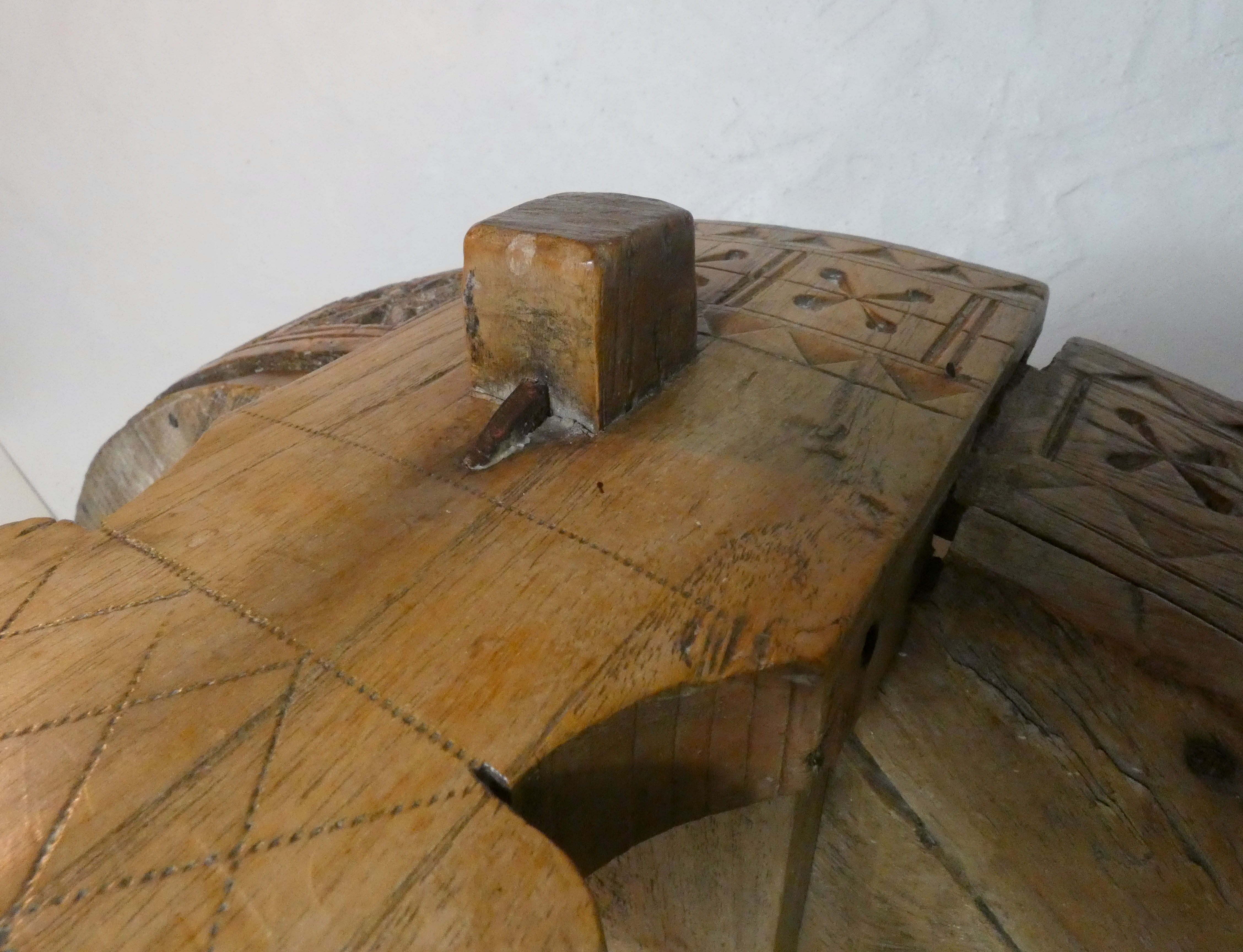 Indian coffee table chakki late 19th